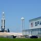 A SpaceX Falcon Heavy rocket stands ready for launch at the Kennedy Space Center in Cape Canaveral, Florida, Monday, June 24, 2019.
